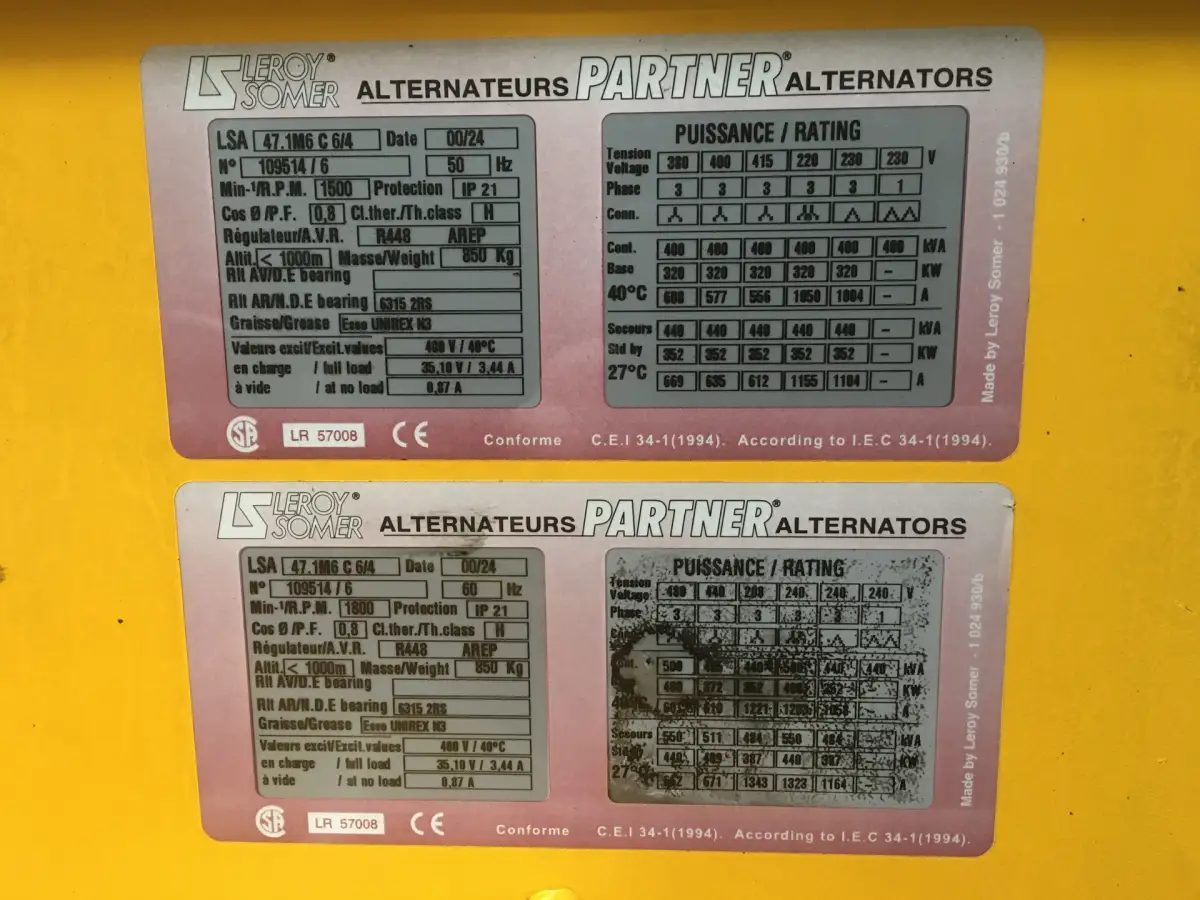VOLVO PENTA TAD1230G GENERADOR 400KVA USADO - Imagen 6