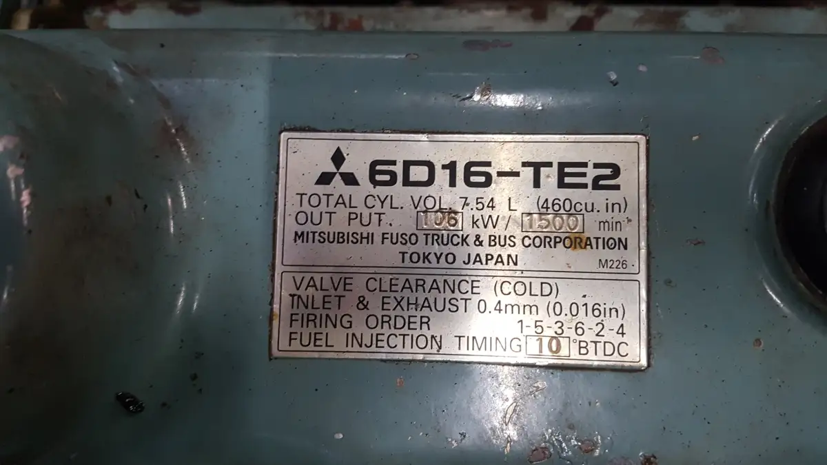 MITSUBISHI 6D16-TE2 USED - Picture 5