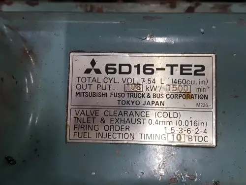 MITSUBISHI 6D16-TE2 USED - Thumb image 5