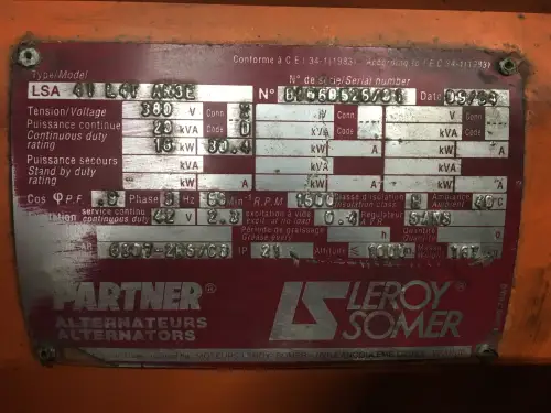 GENERADOR VM MOTORI 86A 20KVA USADO - Imagen miniatura 6