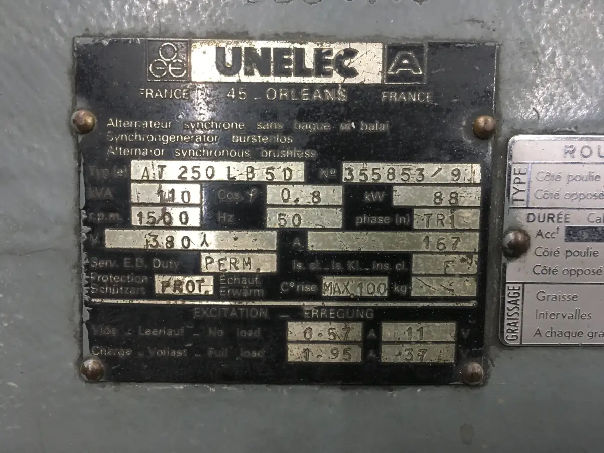 FIAT 821-I GENERATOR 110KVA GEBRUIKT - Afbeelding 6