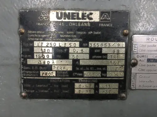 FIAT 821-I GENERATOR 110KVA GEBRUIKT - Miniatuur afbeelding 6