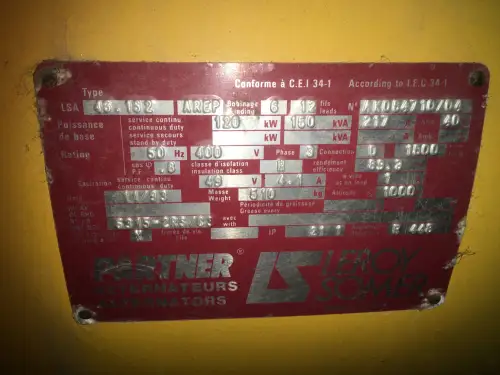 CUMMINS 6CTA 8.3-G GENERATOR 150KVA CPL0831 USED - Thumb image 7