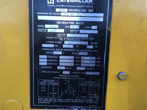 CATERPILLAR 3406DI GENERATOR 225KVA USED - Thumb image 7