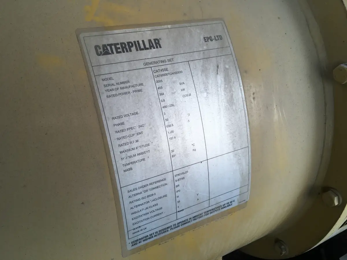 ГЕНЕРАТОР CATERPILLAR 3456 455KVA Б/У - Фото 6