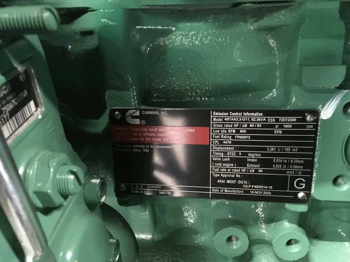 CUMMINS 4BTAA3.3-G11 GENERATOR 50KVA NEW - Picture 6