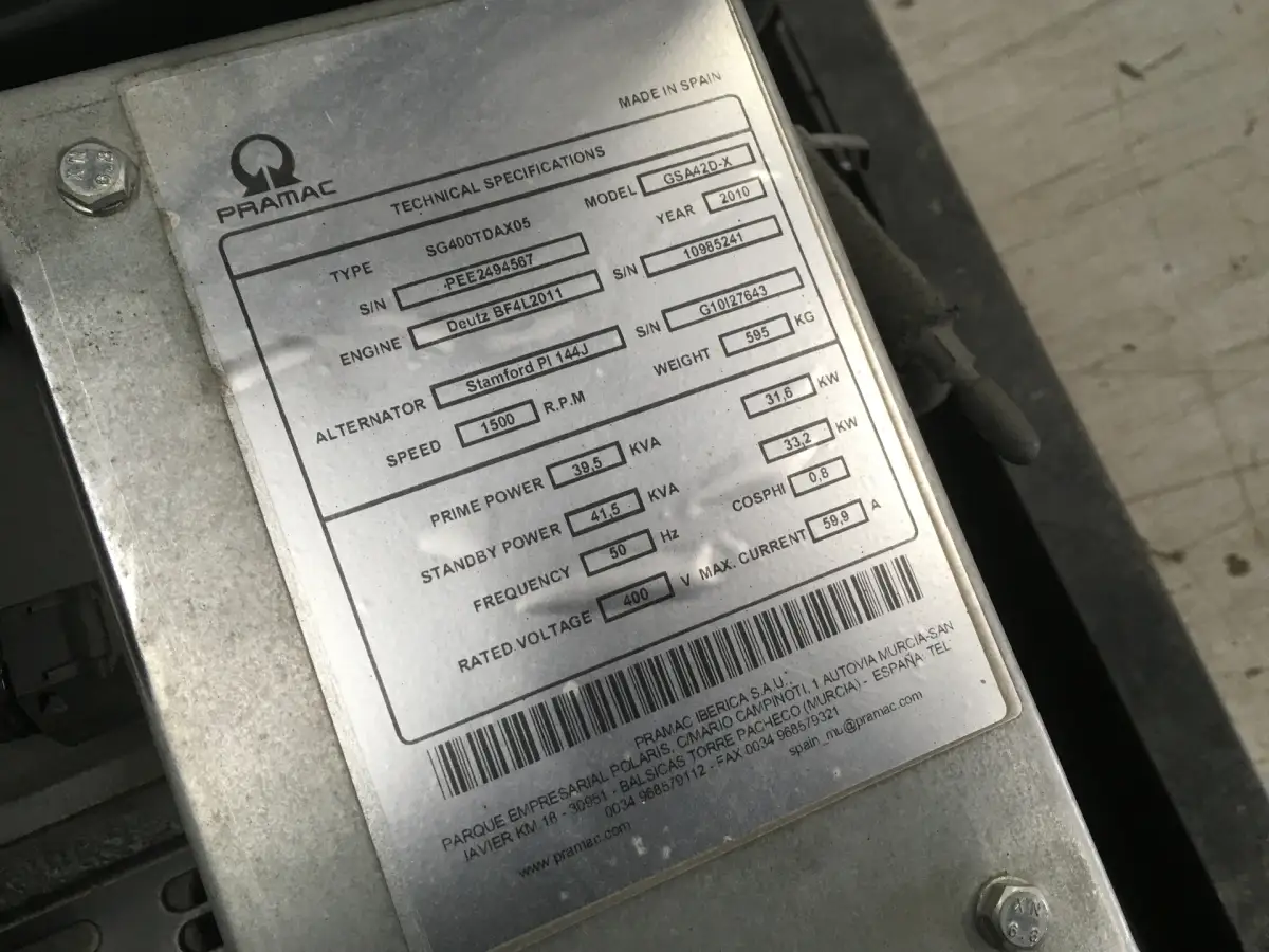 DEUTZ BF4L2011 GENERATOR 40KVA NIEUW - Afbeelding 7
