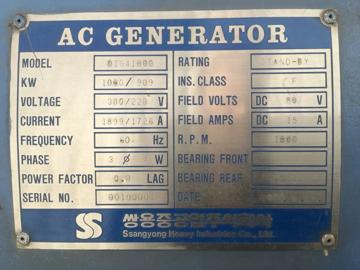 MTU 16V2000 GENERATOR 1000KW USED - Picture 5